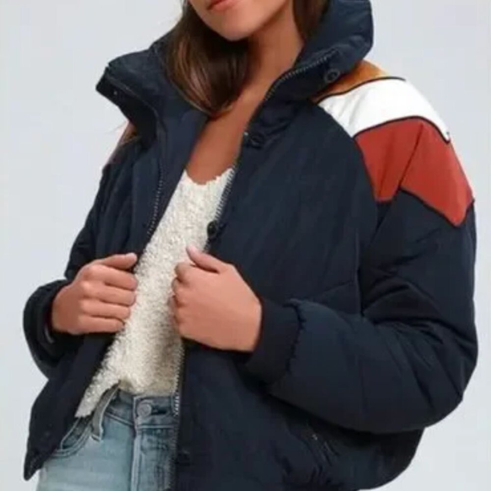 Free People Heidi Ski Puffer - Navy
